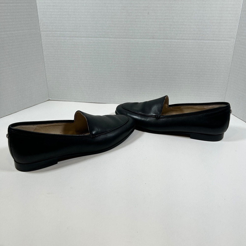 Sam Edelman Loafers Womens 6.5 Leon Black Leather Almond Toe Flats Slip On - Picture 6 of 8